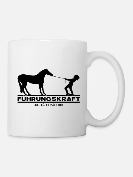 Führungskraft Pferd Westernreiten Reiterin QH - Tasse - Weiß