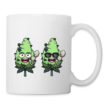 Drôles de bourgeons de weed personnages Smoking Joint - Mug blanc - blanc - Droite