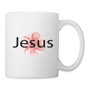 Jésus, Jésus Nom Fleurs - Mug blanc - blanc - Droite