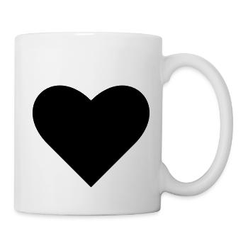 Black Heart - Tasse - Weiß - Rechts