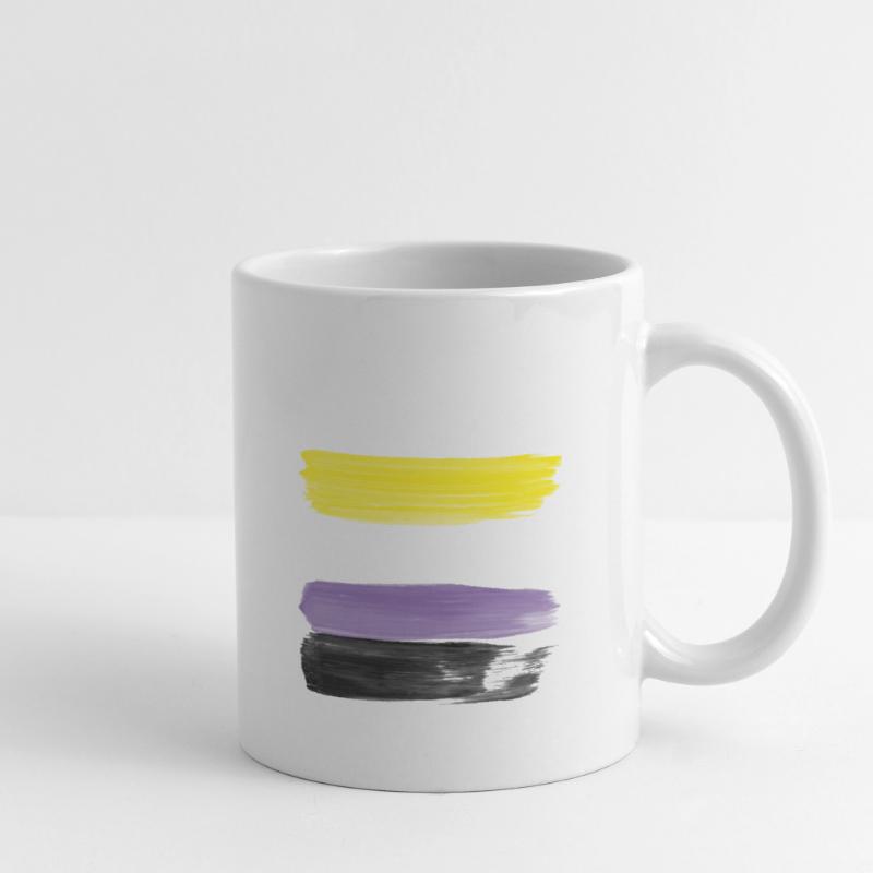 Non-Binary Pride Strokes Tasse