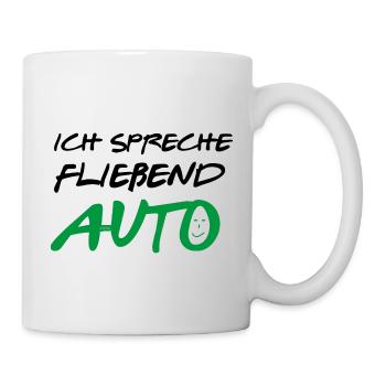 ICH SPRECHE FLIEßEND AUTO VERDE - Tasse - Weiß - Rechts
