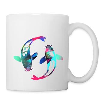 koi,koi carp,fish, colorful,graffiti - Mug - white - Right