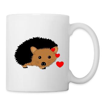 Hérisson Saint-Valentin - Mug blanc - blanc - Droite