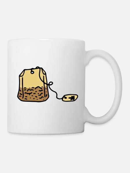 Tee Teebeutel Teetrinker Tea time - Tasse - Weiß