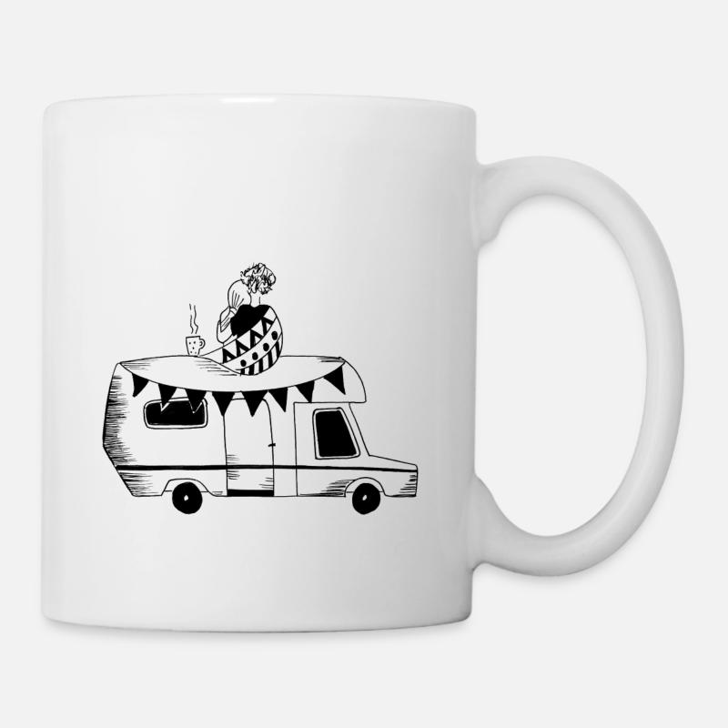 Vacances amour campeur couples - Mug blanc - blanc