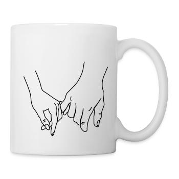 Hände Paar Love - Tasse - Weiß - Rechts