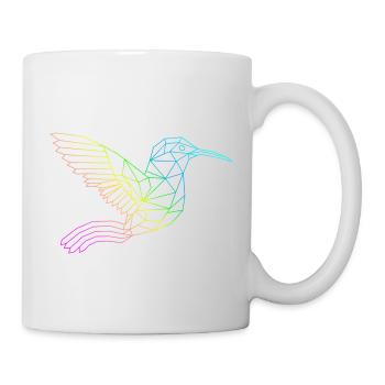 Hummingbird geomatrical line art (gOT it!) - Mug - white - Right