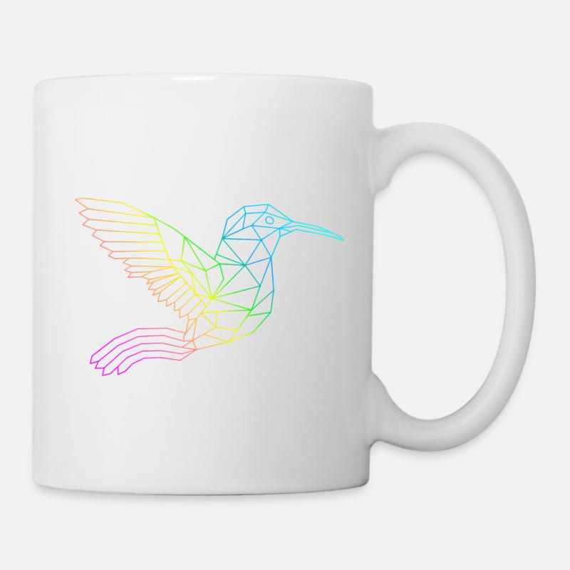 Kolibri geomatrical Line Art (gOT it!) - Tasse - Weiß
