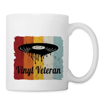Vinyl Veteran Schallplatten Sammler - Tasse - Weiß - Rechts