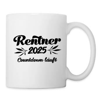 Rentner 2025 Countdown läuft Rente 2025 Ruhestand - Tasse - Weiß - Rechts