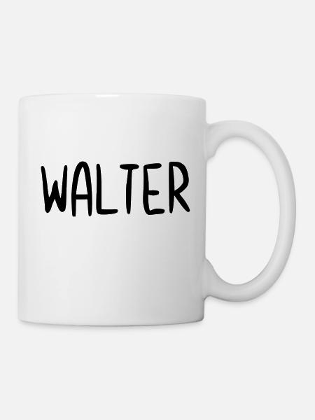 Walter Nom personnalisé Police Texte Anniversaire - Mug blanc - blanc