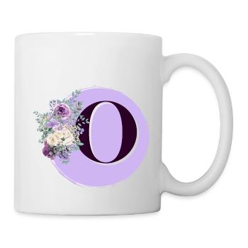 Buchstabe O Blumenkrone - Tasse - Weiß - Rechts