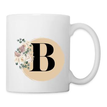 Buchstabe B - Tasse - Weiß - Rechts
