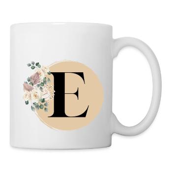 Buchstabe E - Tasse - Weiß - Rechts