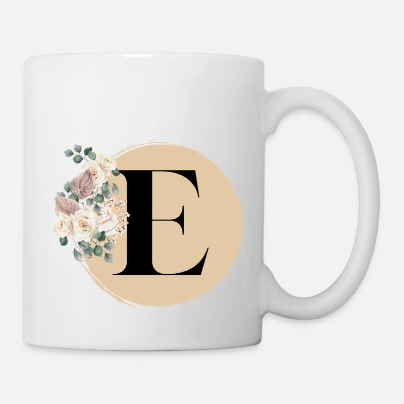 Buchstabe E - Tasse - Weiß
