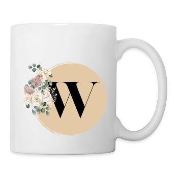 lettre W - Mug blanc - blanc - Droite
