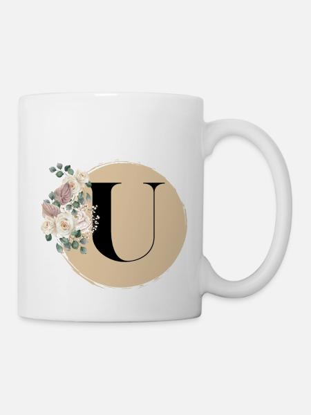 lettre U - Mug blanc - blanc