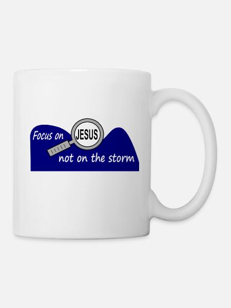 Concentrez-vous sur Jésus - Mug blanc - blanc