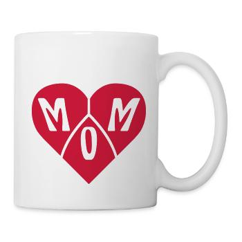 Texte de cœur Maman - Mug blanc - blanc - Droite