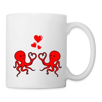 Octopus Love - Tasse - Weiß - Rechts
