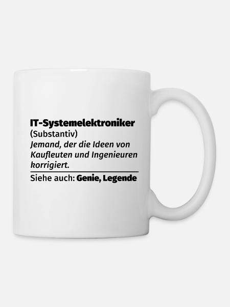 IT-Systemelektroniker Definition - Tasse - Weiß