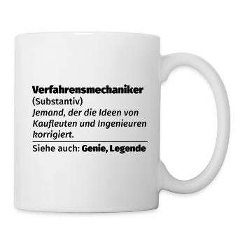 Verfahrensmechaniker Definition - Tasse - Weiß - Rechts