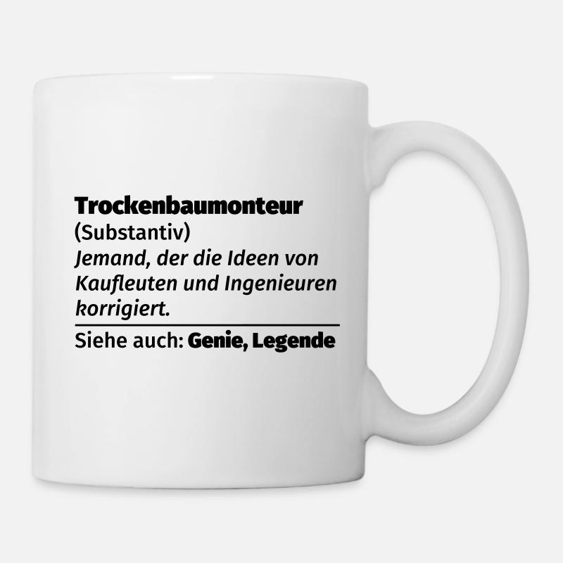 Trockenbaumonteur Definition - Tasse - Weiß
