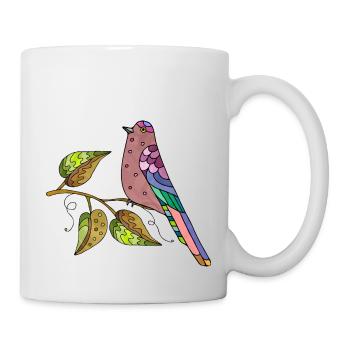 Oiseau - Mug blanc - blanc - Droite