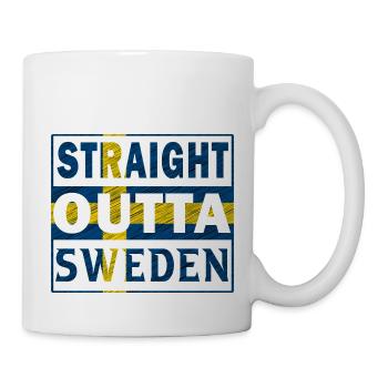 Straight outta Sweden Scandinavia Gift Idea - Mug - white - Right