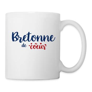 Bretonne de coeur - Mug blanc - blanc - Droite