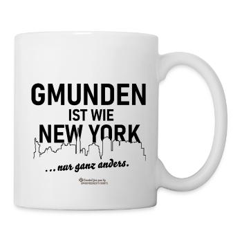 Gmunden ist wie New York - Tasse - Weiß - Rechts