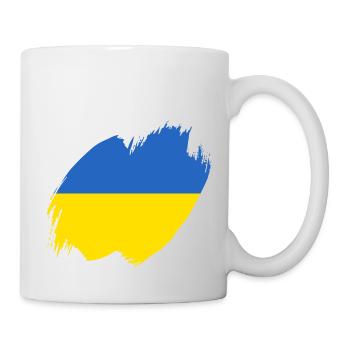 Drapeau de l’Ukraine Vintage Drapeau ukrainien d’occasion Look - Mug blanc - blanc - Droite