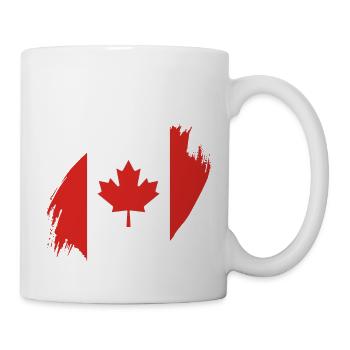 Kanada Flagge Ahornblatt Kanadische Fahne Canada - Tasse - Weiß - Rechts