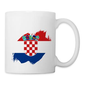Kroatien Flagge Adria Zagreb Kroatische Fahne - Tasse - Weiß - Rechts