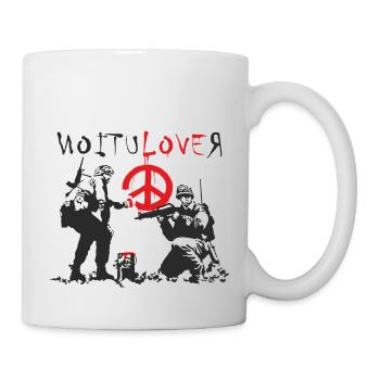 rLOVEution make love not war for art not artillery - Tasse - Weiß - Rechts