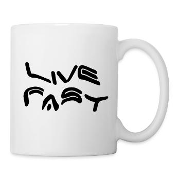 lebe schnell sterbe jung yolo - Tasse - Weiß - Rechts