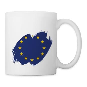 Drapeau de l’Europe EU Euro Drapeau européen - Mug blanc - blanc - Droite