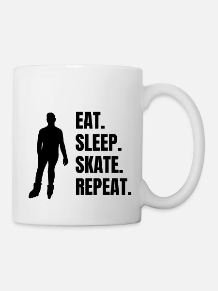 Rollschuh Inliner Skaterin Inline skaten Geschenk - Tasse - Weiß