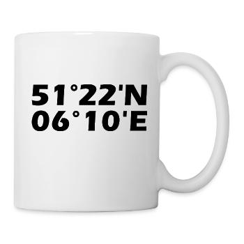 Coordonnées Venlo - Mug blanc - blanc - Droite