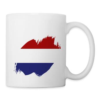 Niederlande Flagge Holland Niederländische Fahne - Tasse - Weiß - Rechts