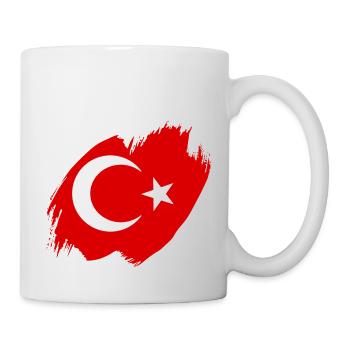 Drapeau de Turquie Utilisé Look Drapeau Turc Vintage - Mug blanc - blanc - Droite