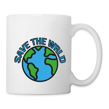 Enregistrer le WRLD - Mug blanc - blanc - Droite