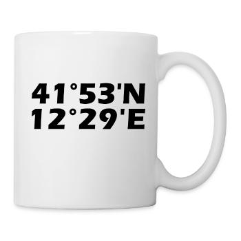 Rom Koordinaten - Tasse - Weiß - Rechts