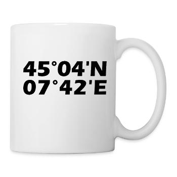 Turin Koordinaten - Tasse - Weiß - Rechts