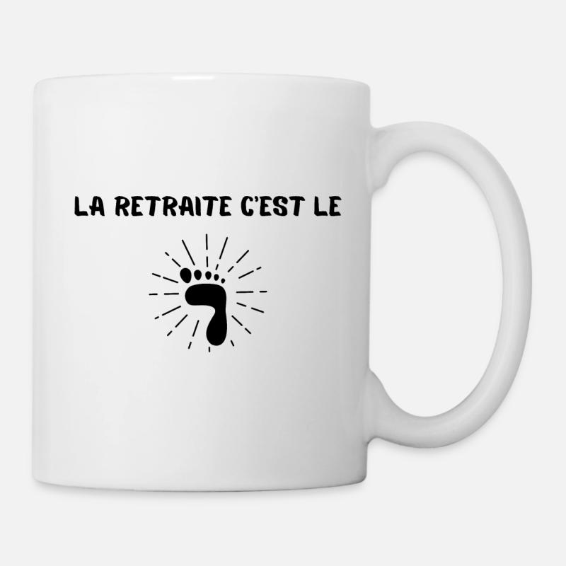 La retraite c est le pied - Mug blanc - blanc