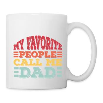 Mes gens préférés m’appellent papa - Mug blanc - blanc - Droite