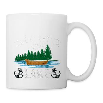 Das Leben ist besser am See Funny Lake Summer Boat - Tasse - Weiß - Rechts