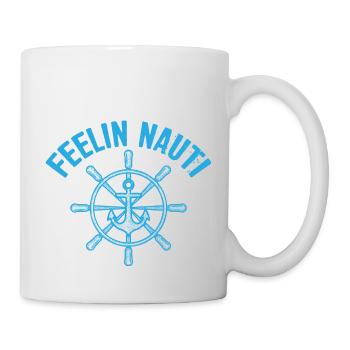 Feelin Nauti Blue Steering Cool Lake Boat Été - Mug blanc - blanc - Droite