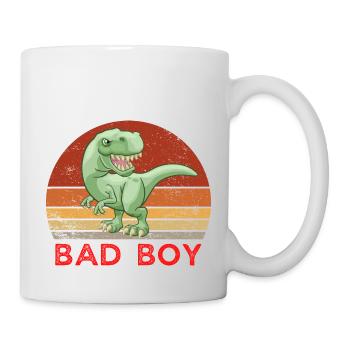 T rex Dino Bad Boy Mauvais Garçon enfant humour - Mug blanc - blanc - Droite